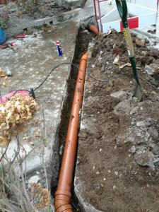 Long Run Of Drainage Pipe