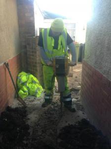 Digging Trench Ready For Excavation